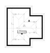 Projekt domu Doskonały 2 – wizualizacja 3D rzutu strychu