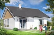 Projekt domu Zosia – wizualizacja od strony ogrodu