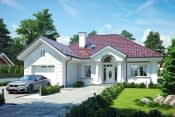 Projekt domu Dom na Parkowej 5 – wizualizacja od frontu 2