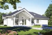 Projekt domu Willa Parkowa D – wizualizacja od strony ogrodu