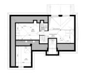 Projekt domu Willa Parkowa D – wizualizacja 3D rzutu poddasza