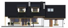 Projekt domu Bryza 4 wariant B – elewacja ogrodowa