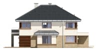 Projekt domu Helios wariant H – elewacja boczna lewa