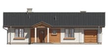 Projekt domu Miluś wariant B – elewacja frontowa