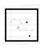 Projekt domu Zosia 5 – wizualizacja 3D rzutu strychu
