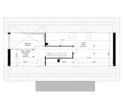 Projekt domu Wymarzony 5 – wizualizacja 3D rzutu strychu