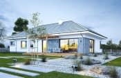 Projekt domu Wymarzony 6 – wizualizacja od strony ogrodu