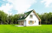 Projekt domu Poziomka – widok bryły domu 4