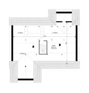 Projekt domu Parterowy 3 wariant B – wizualizacja 3D rzutu strychu
