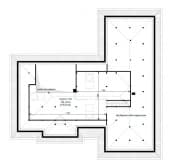 Projekt domu Willa Parterowa wariant B – wizualizacja 3D rzutu strychu