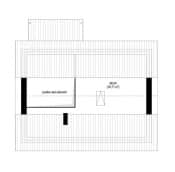 Projekt domu Kasia 3 – wizualizacja 3D rzutu strychu