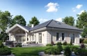 Projekt domu Willa Parkowa 7 – wizualizacja od strony ogrodu 2