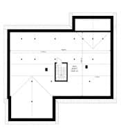 Projekt domu Parterowy 4 B – wizualizacja 3D rzutu strychu
