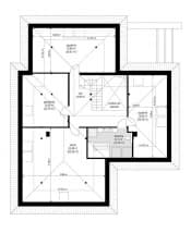 Projekt domu Hiacynt 6 – wizualizacja 3D rzutu poddasza
