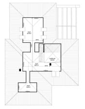 Projekt domu Hiacynt 5 – wizualizacja 3D rzutu poddasza