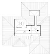 Projekt domu Willa Parterowa 3 – wizualizacja 3D rzutu strychu