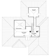 Projekt domu Willa Parterowa 4 – wizualizacja 3D rzutu strychu