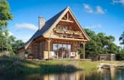 Projekt domu Chatka 2 drewniana – wizualizacja 2