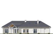 Projekt domu Willa Parkowa 6 modern B – elewacja ogrodowa