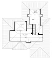 Projekt domu Willa Parterowa 4 wariant B – wizualizacja 3D rzutu strychu