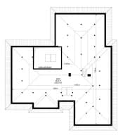 Projekt domu Willa Parterowa 3 wariant B – wizualizacja 3D rzutu strychu
