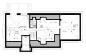 Projekt domu Willa Parkowa 8 A – wizualizacja 3D rzutu poddasza