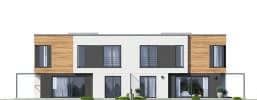 Projekt domu Qubik 3 – elewacja ogrodowa