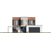 Projekt domu Qubik 4 – elewacja frontowa