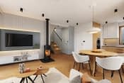 Projekt domu Przyjemny – wnętrze domu – salon 3