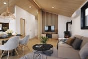 Projekt domu MG 2 wariant 15 B drewniany – wnętrze domu – salon 3