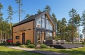 Projekt domu MG 3 wariant 18 drewniany – wizualizacja 2