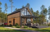 Projekt domu MG 3 wariant 18 drewniany – wizualizacja 5